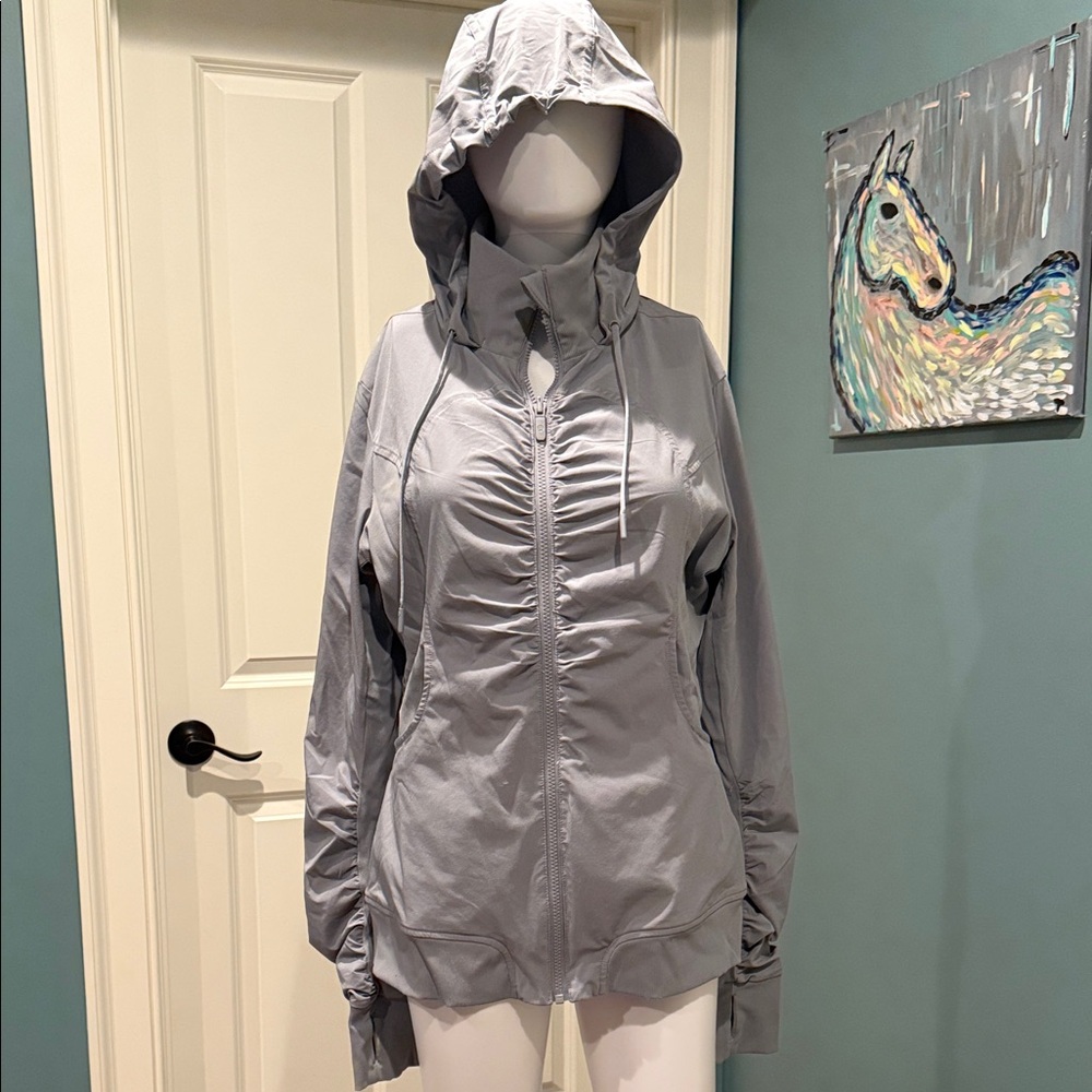 Lululemon Athletica Silver Hooded Ski Jacket